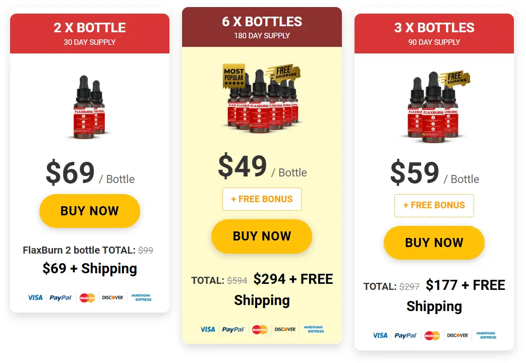 FlaxBurn Pricing Screenshot